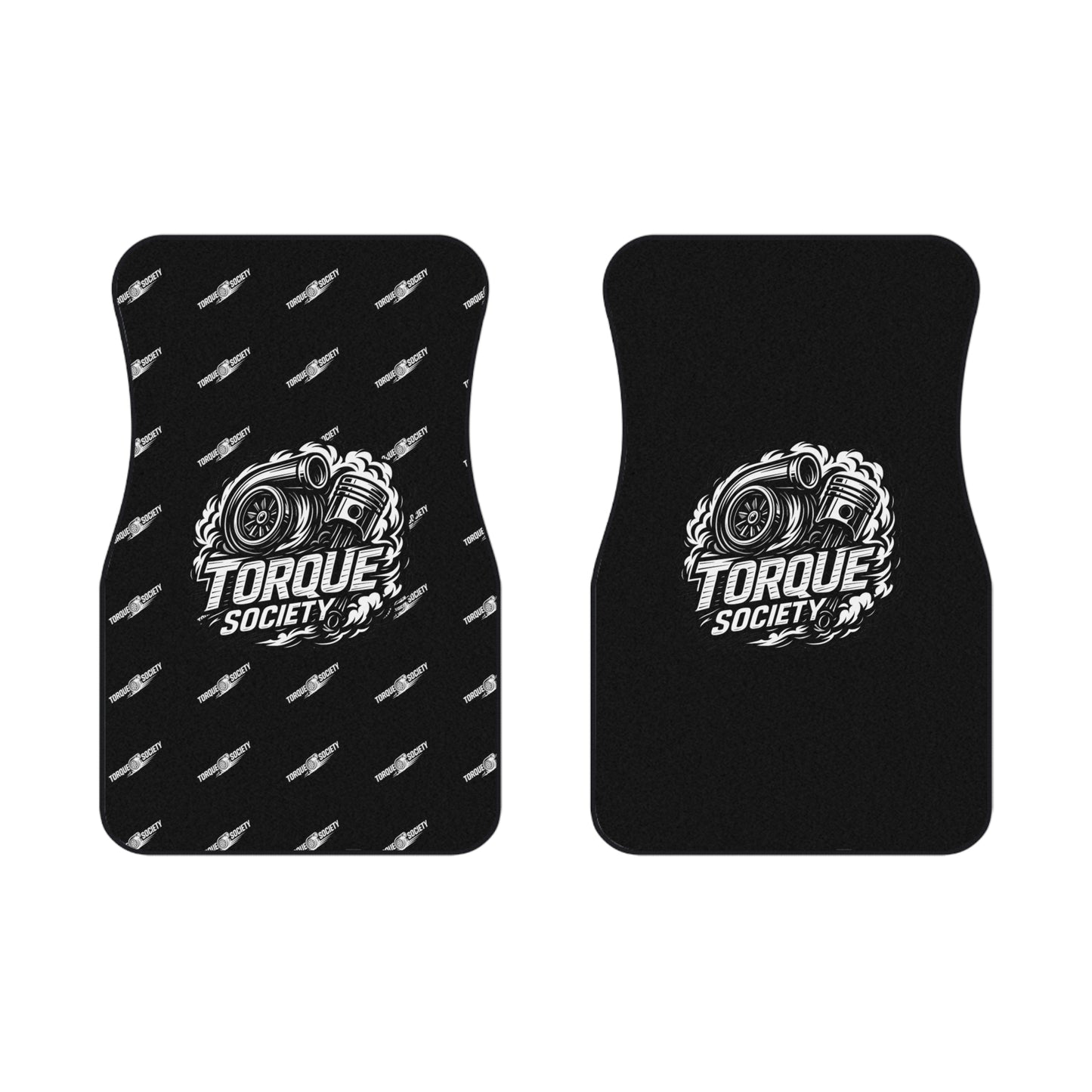 Black HORSEPOWER Floor Mats Set