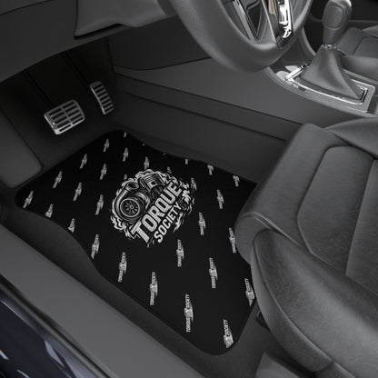 Black HORSEPOWER Floor Mats Set