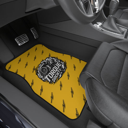 Yellow HORSEPOWER Floor Mats Set