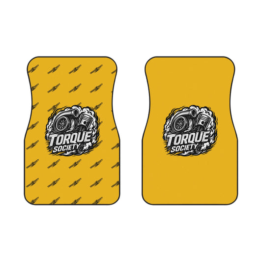 Yellow HORSEPOWER Floor Mats Set