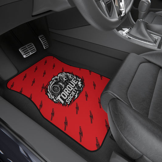 Red HORSEPOWER Floor Mats Set